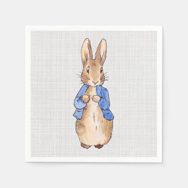 Servilleta De Papel Conejo clásico con chaqueta azul (Anverso)