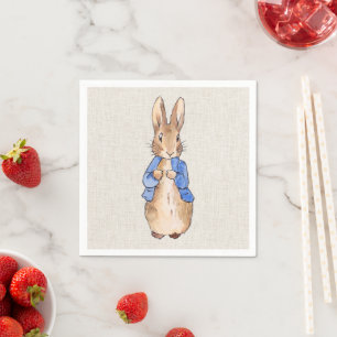 Servilleta De Papel Conejo clásico con chaqueta azul