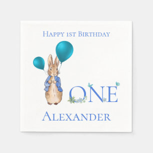 Servilleta De Papel Conejo Clásico Personalizado Cumpleaños Uno