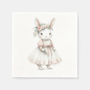 Servilleta De Papel Conejo con vestido