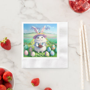 Servilleta De Papel Conejo Cute Easter 01