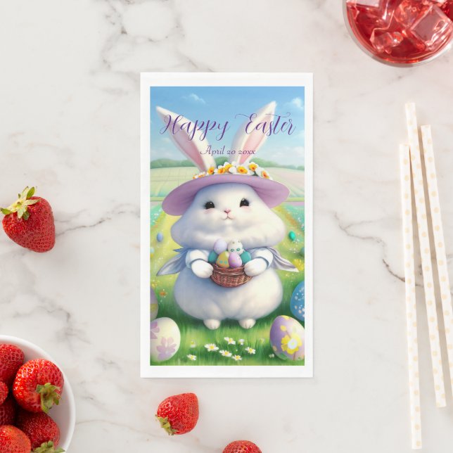 Servilleta De Papel Conejo Cute Easter 01 (In situ)