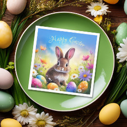 Servilleta De Papel Conejo de Bebé Cute Brown Easter