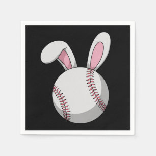 Servilleta De Papel Conejo de béisbol de Pascua orejas de conejo linda