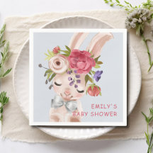 Conejo de conejito floral de Baby Shower Cute mode