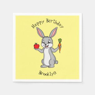 Servilleta De Papel Conejo de conejo con verduras personalizado