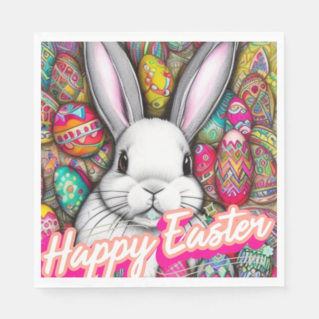 Servilleta De Papel Conejo de Pascua (Anverso)