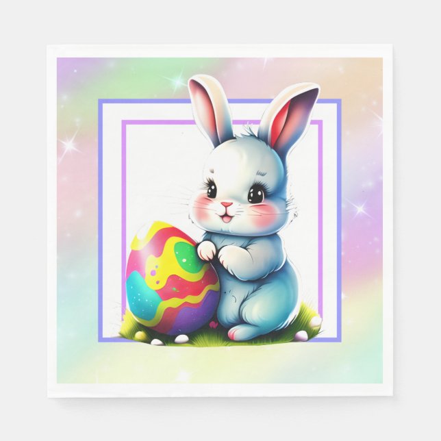 Servilleta De Papel Conejo de Pascua (Anverso)