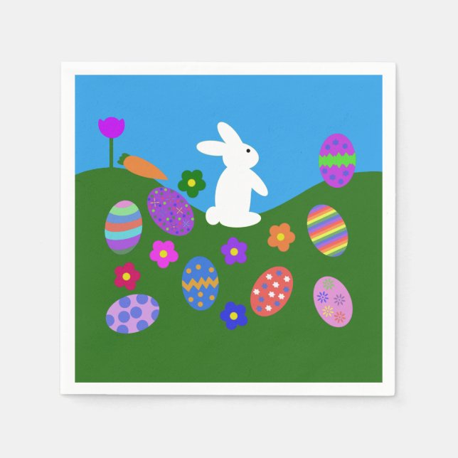 Servilleta De Papel Conejo de Pascua #3 Napkins (Anverso)