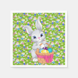 Servilleta De Papel Conejo de Pascua con papel Fiesta de cacería de hu