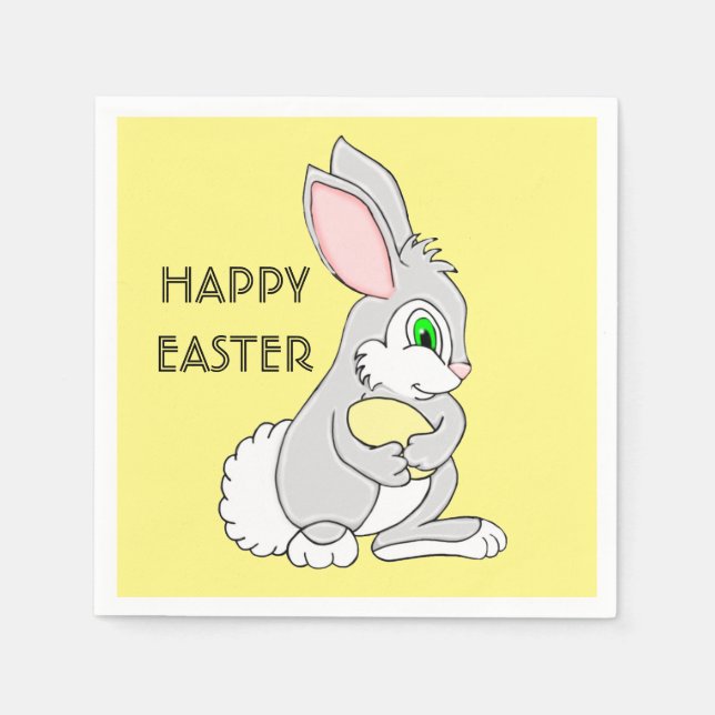 Servilleta De Papel Conejo de Pascua con servilletas de huevo (Anverso)