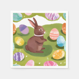 Servilleta De Papel Conejo de Pascua de Chocolate | Huevos de Pascua P