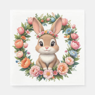 Servilleta De Papel Conejo de Pascua de primavera 