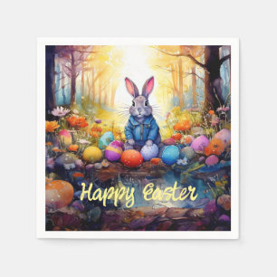 Servilleta De Papel Conejo de Pascua en el bosque