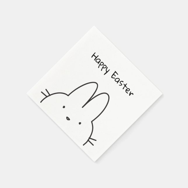Servilleta De Papel Conejo de Pascua Feliz Lindo (Borde)
