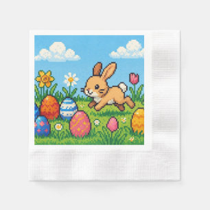 Servilleta De Papel conejo de Pascua lindo de 8 bits
