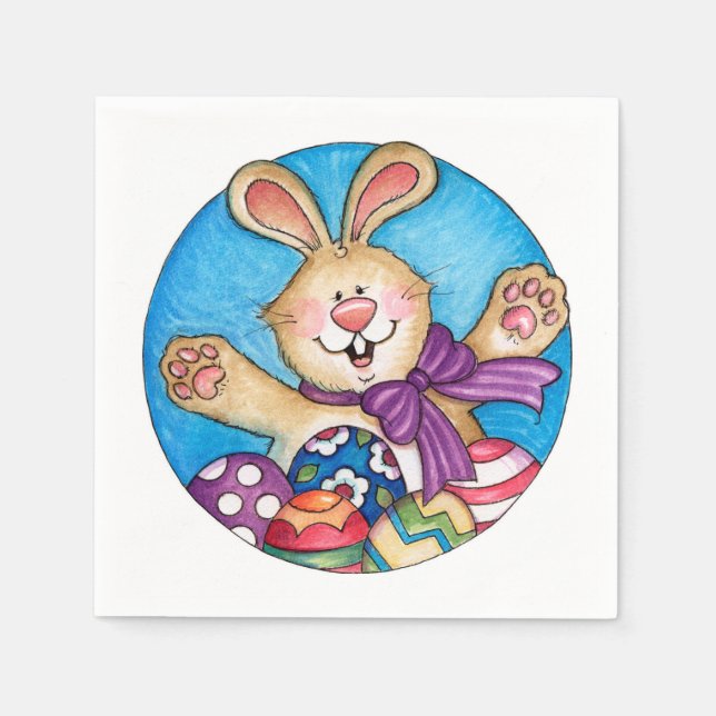 Servilleta De Papel Conejo de Pascua - Napkins de papel (Anverso)
