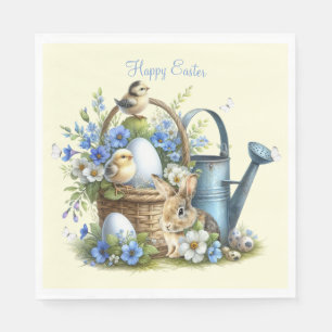 Servilleta De Papel Conejo de Pascua Personalizado Acuarela