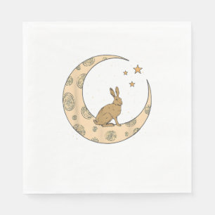 Servilleta De Papel Conejo En La Luna Conejo