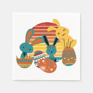 Servilleta De Papel Conejo feliz, Huevo de Pascua, lindo