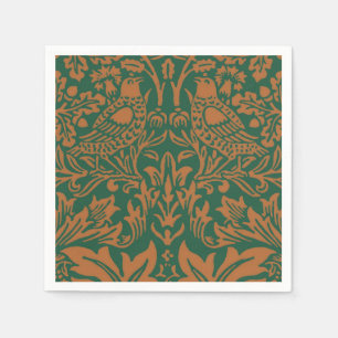 Servilleta De Papel Conejo Hermano William Morris Ámbar Patrón Negro
