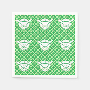 Servilleta De Papel Conejo japonés pequeño, verde
