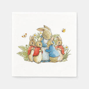 Servilleta De Papel Conejo madre clásico y conejitos
