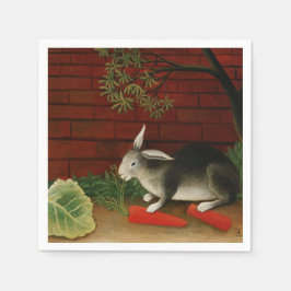 Servilleta De Papel Conejo Pequeño (Animal Mascota) (Henri Rousseau)