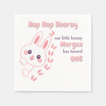 Conejo Personalizado lindo cumple un Chica primer