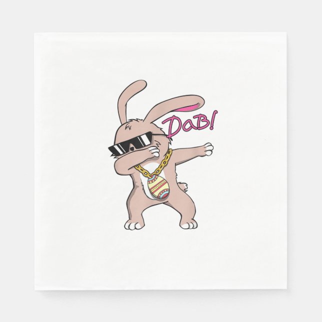 Servilleta De Papel Conejo Shirbit Dance Dabbing Easter Bunny (Anverso)