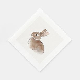 Servilleta De Papel Conejo Vintage Acuarela
