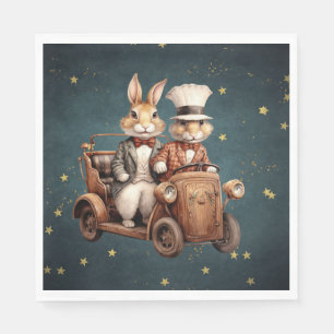 Servilleta De Papel Conejos navideños cutáneos