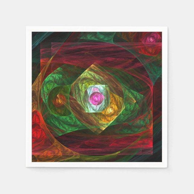 Servilleta De Papel Conexiones dinámicas Resumen de arte (Anverso)