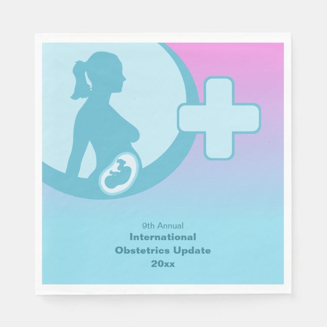 Servilleta De Papel Conferencia médica de obstetricia y ginecología (Anverso)