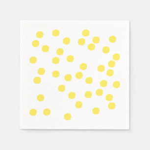 Servilleta De Papel Confeti amarillo/Polkadots