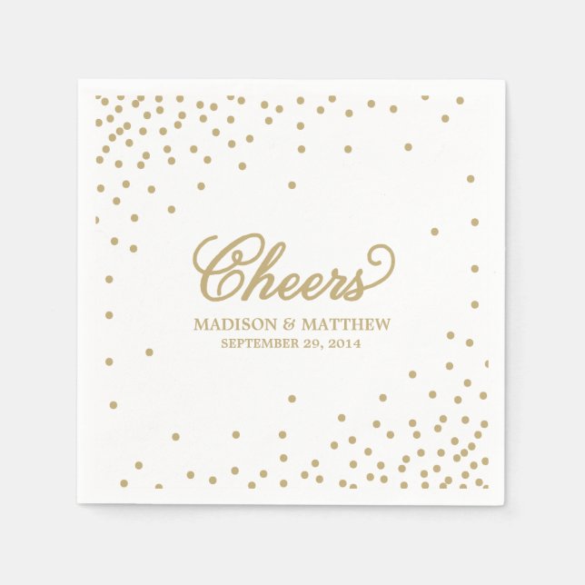 Servilleta De Papel Confeti Aplausos | Servilletas de Papel Personaliz (Anverso)