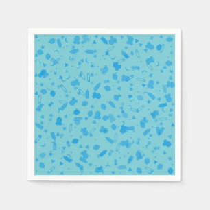 Servilleta De Papel Confeti Azul Bebé Bautizo