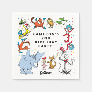 Servilleta De Papel Confeti de Personajes de Dr. Seuss   Cumpleaños de