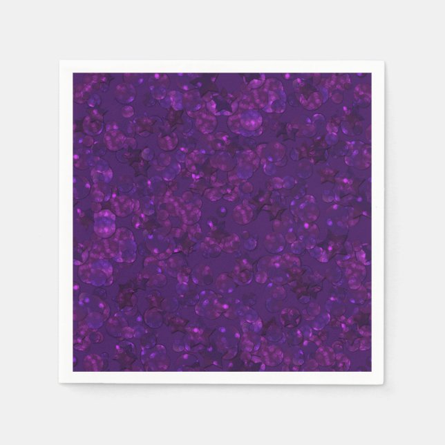 Servilleta De Papel Confeti morado (Anverso)