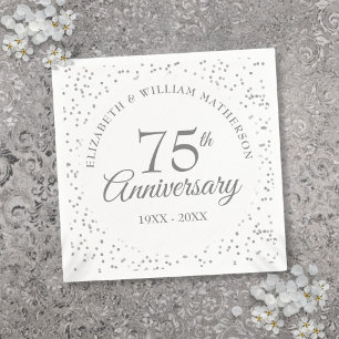 Servilleta De Papel Confeti para Aniversario de Bodas 75
