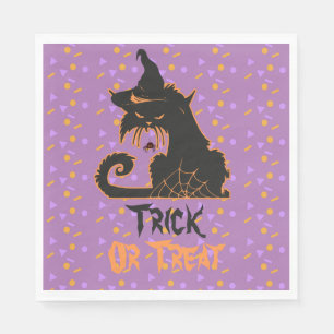 Servilleta De Papel Confeti para Fiesta de Gato Negro de Halloween