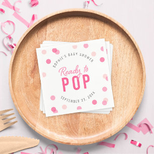 Servilleta De Papel Confeti rosa listo para estallar Fiesta de bebé