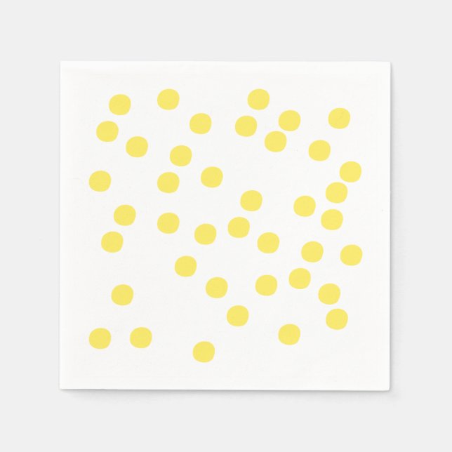 Servilleta De Papel Confetti amarillo / Polkadots (Anverso)