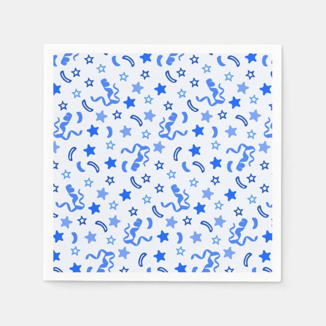 Servilleta De Papel Confetti azul (Anverso)