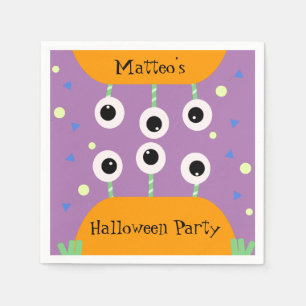 Servilleta De Papel Confetti de fiesta de Halloween con Monstruo Cuto