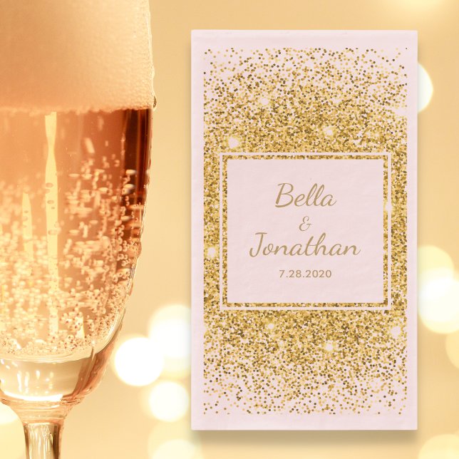 Servilleta De Papel Confetti de oro rosa Romántico Personalizado elega (Subido por el creador)