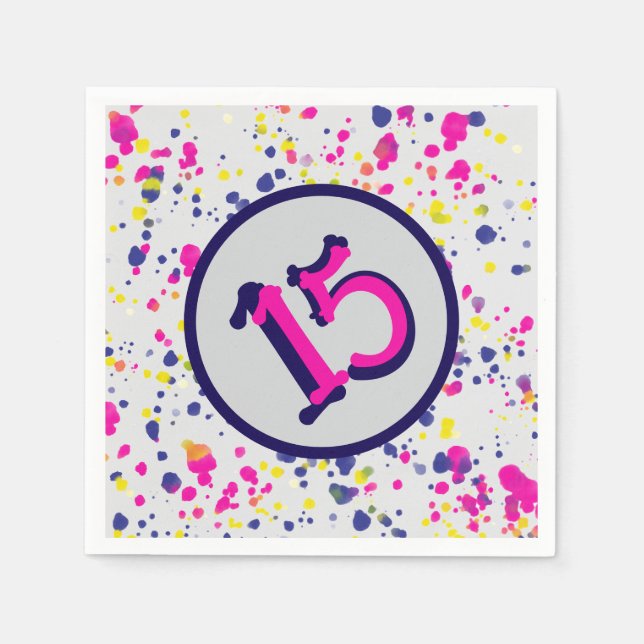 Servilleta De Papel Confetti Fun Sprinkles Design 15 (Anverso)