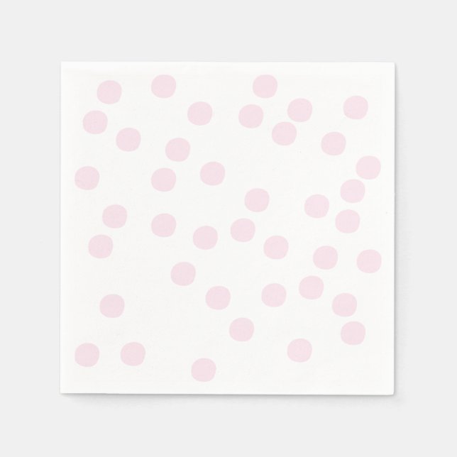 Servilleta De Papel Confetti rosa Rubor / Polkadots (Anverso)