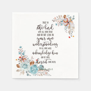 Servilleta De Papel Confianza en la floral del Señor