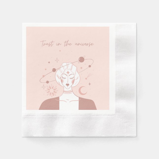 Servilleta De Papel Confianza en la positividad espiritual universal (Anverso)